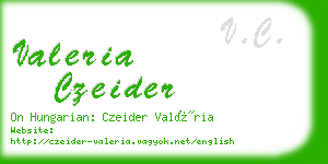 valeria czeider business card